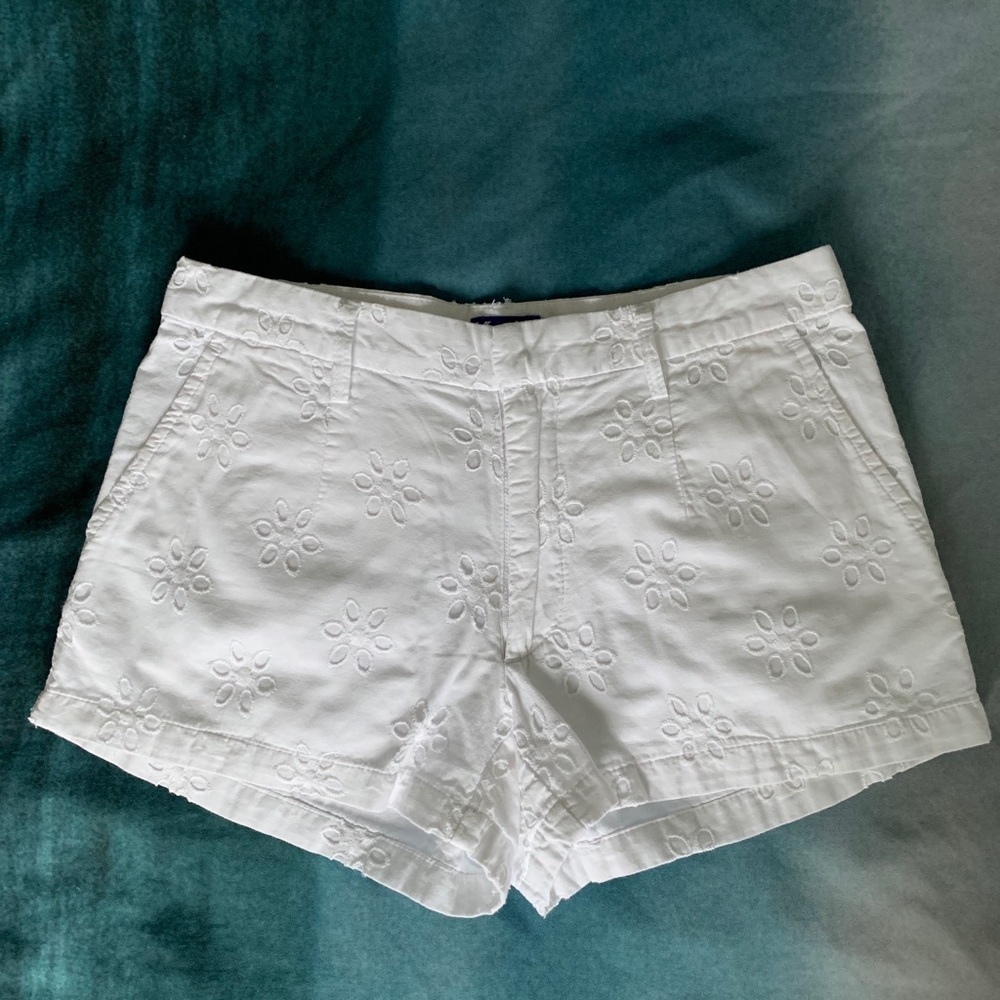 KEDS White Eyelet Cotton Shorts